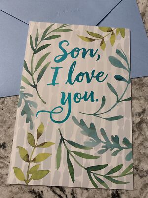 Happy Birthday Son, I Love You. 5.5 x8  Large Hallmark Heartline Greeting Card