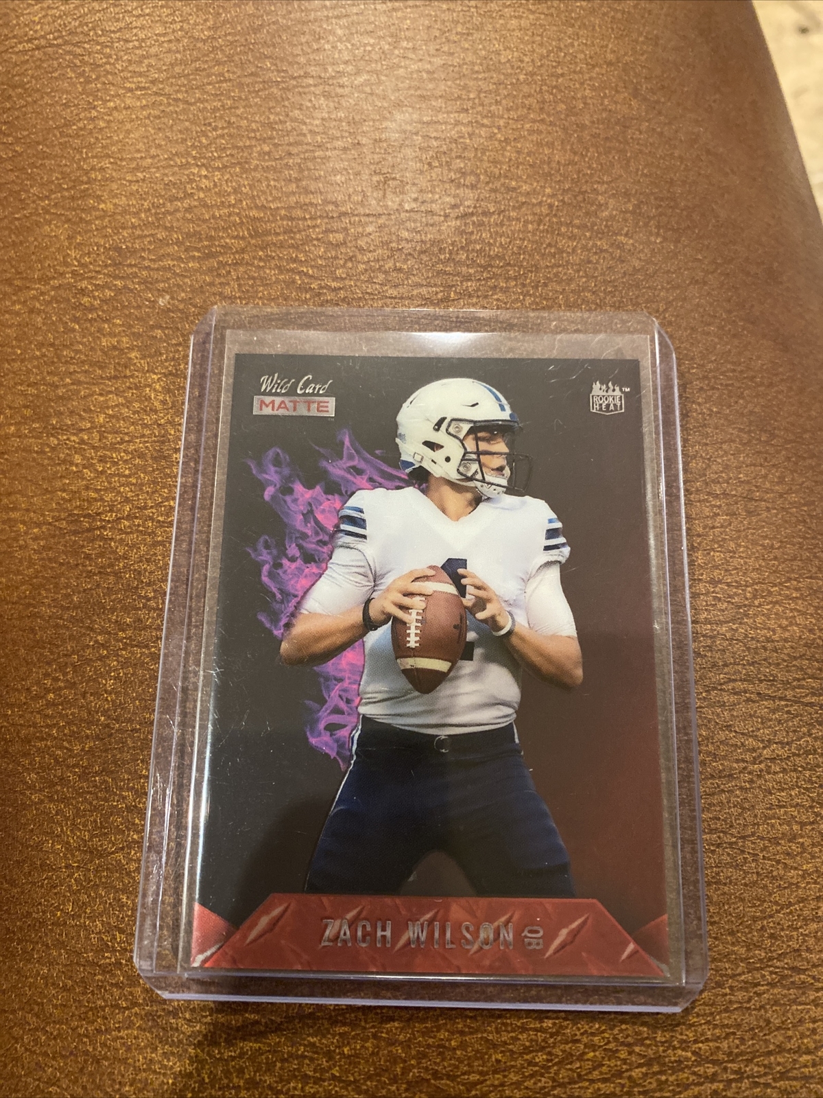 Zach Wilson Wild Card Matte Black Rookie Heat #MRHR5 Purple