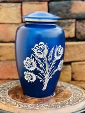 Flower Engraved Cremation Urn for Human Ashes Adult Funeral Urn Handcrafted URNS