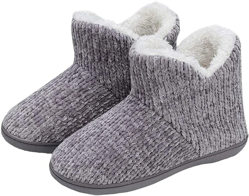 DimaiGlobal Womens Bootie Slippers Mens Fashion Anti Skid Plush Fleece  House Shoes Winter Ankle Booties Slippers Indoor Outdoor Warm Comfort  knitted Slippers : : Clothing, Shoes & Accessories