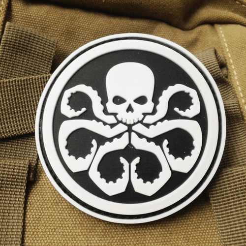 Parche de gancho de goma 3D PVC Luminoso Hydra Logo Capitán América Hydra Avengers - Imagen 4 de 7