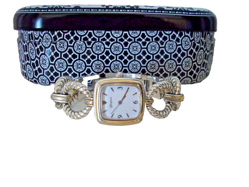 Brighton Women's Watch "Kindred" Two-tone Gold/Silver W/Case