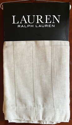 Ralph Lauren Hamilton Natural Beige Window Curtains 2 Panels 54x 96 Sheer Linen