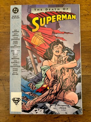 The Death of Superman Graphic Novel/Trade Paperback 1st Printing! (DC 1993)