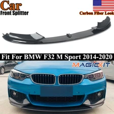 For BMW F32 430i 440i M Tech 2014-2020 Carbon Look ABS Front Bumper Splitter Lip