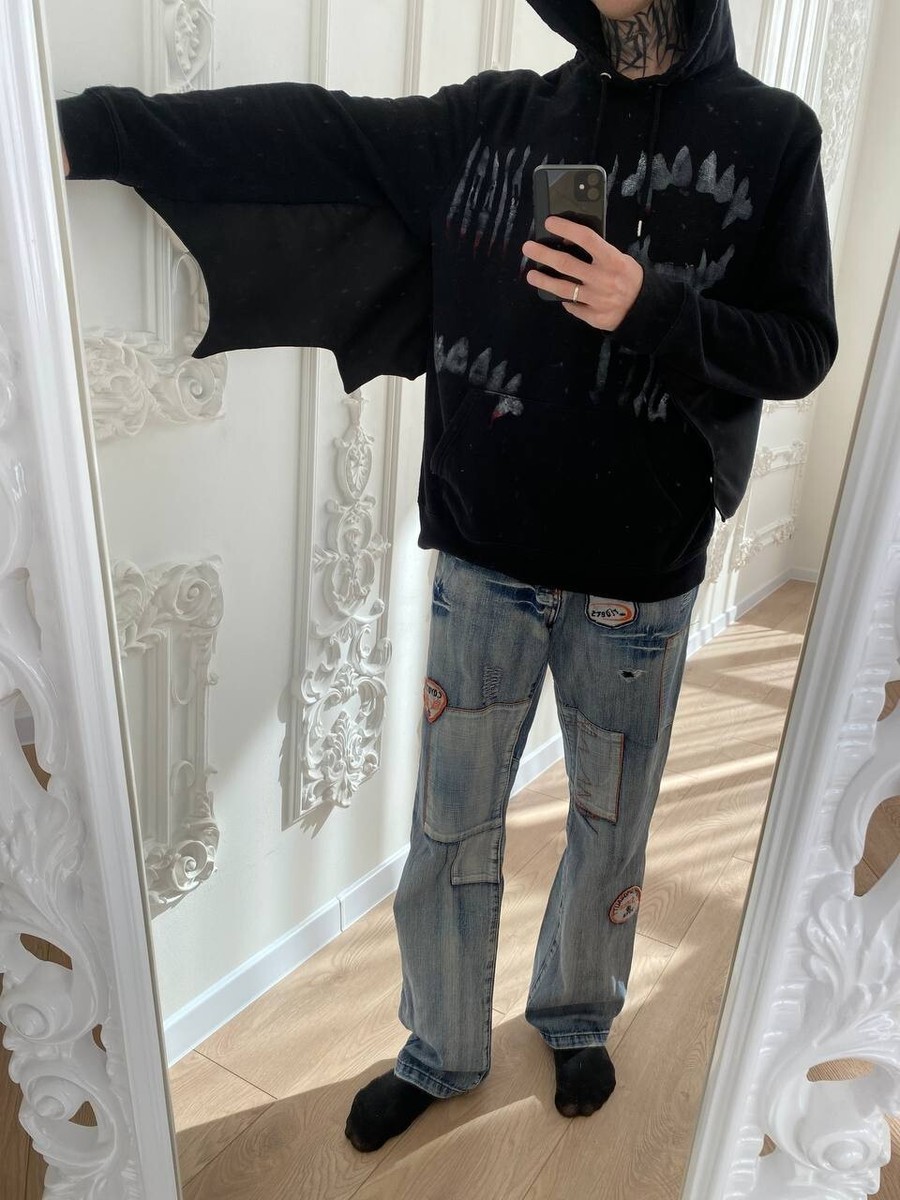 VTG Custom Hoodie opium y2k grange sk8. Hoodie Vampire.bat hoodie