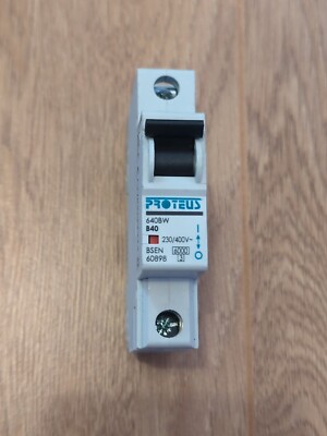 PROTEUS 640BW B 40 40 AMP CURVE B 6kA MCB SCHUTZSCHALTER, getestet SCHNELLER VERSAND