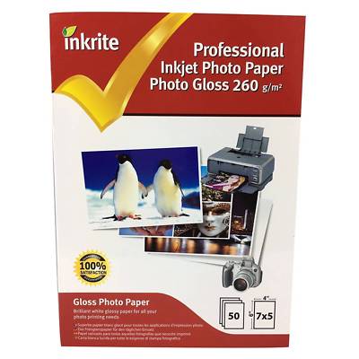 Premium Inkrite Fotopapier Plus Fotoglanz 260 g/m² (7 x 5) - 50 Blatt