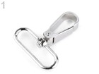 Karabinerhaken 2/5/10 Stück 40mm breit silber für Gurtband 40mm Karabiner Tasche