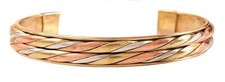 Indian Copper Brass Peace Healing Chakra Yoga Meditation Mantra Unisex Bracelet