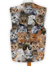 Katzen All Over Design - Neuheit Kostüm Verkleidung Weste (4 Größen verfügbar)