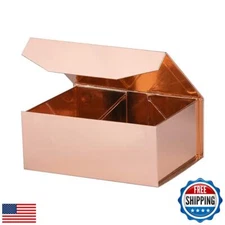 OBMMIRAO Upgrade 3PCS Rose Gold Gift Box 9.5x7x4 Inches, Sturdy Gift Box with