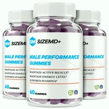 (3 Pack) SizeMD+ for Men, SizeMD Plus Extra Strength Male Performance Gummies