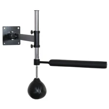 Wall Mount Reflex Ball Speed Bag Boxing Punching Bag Trainer Height Adjustable