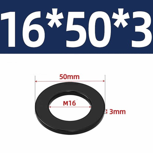 Grade 8.8black Carbon Steel Flat Washers Flat Gaskets M2 M2.5 M3 M4 M5 M6 M8 M64 - Picture 29 of 48