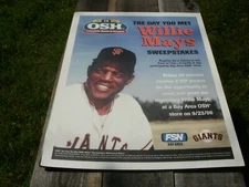 2006 Orchard Hardware Supply  Display Sign "Day I Met Willie Mays Day" SF Giants