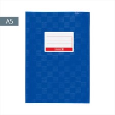 Hefth&uuml;lle A5 blau mit Namensschild, Heftumschlag Folie, Brunnen 104052536