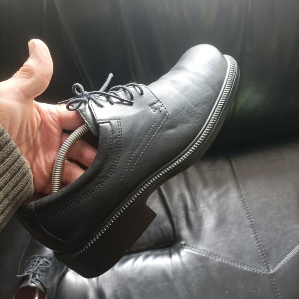 Men Ecco Heels Black Leather 46 #7M1W