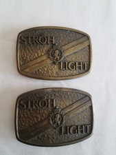 Stroh Light Belt Buckle Set