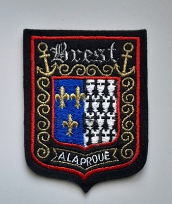 Besticktes Wappen von Brest (29) 9cm x 7