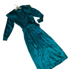 Paul Alexander True Vintage 90s SILK blouse top skirt belt set women  s size 10