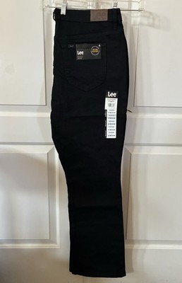 Lee Jeans Women's 18 Medium Black Mid Rise Boot Cut Stretch Friction Resist NWT