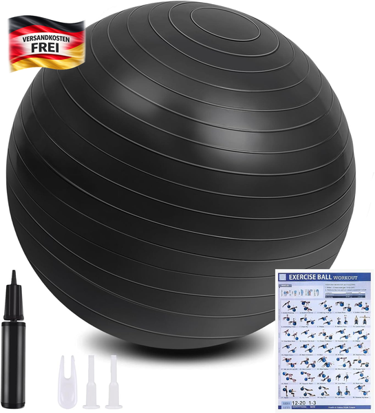 Gymnastikball 55Cm 65Cm FüR Yoga Pilates Fitness Mit Pumpe Anti-Burst, Rutschfes-image