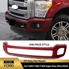 Rr Ruby Red Metallic Steel Front Bumper Face Bar For 2011-2016 F250 F350 F450 Sd Rr Ruby Red Metallic Steel Front Bumper Face Bar For 2011-2016 F250 F350 F450 Sd