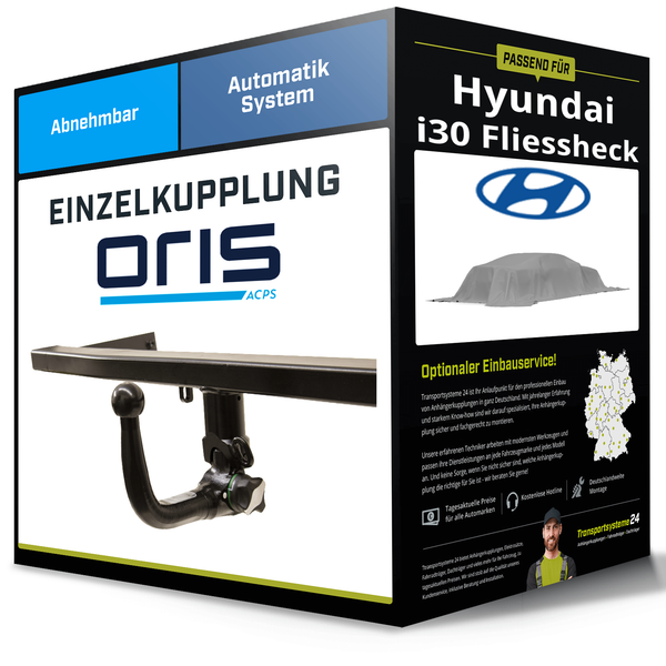 Abnehmbare AnhäNgerkupplung für Hyundai I30 Fliessheck 24- PD / PDE / Pden Oris-image