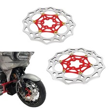 2PCS Red 13.5 Floating Front Brake Rotor for ...