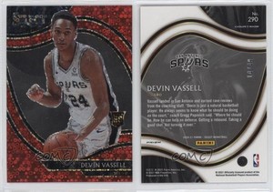 2020-21 Panini Select Courtside Red Disco Prizm /49 Devin Vassell #290 Rookie RC