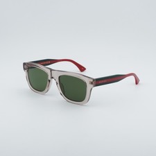 New Gucci GG1991S 003 Shiny Transparent Brown/Green 52-21-145 Sunglasses