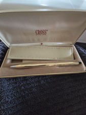 Vintage Cross Pen 1/20th 10K Gold Filled Ballpoint Pen With Case Pre-owned