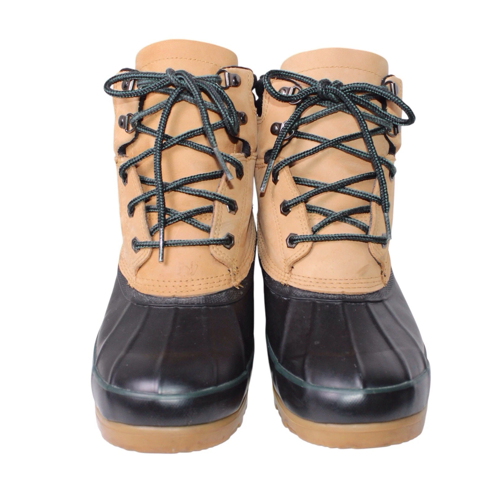 Lands End Thinsulate Thermal Insulation Brown Duck Boots Mens's 8 Shoe Lace Up