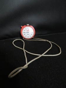 ARISTO APOLLO 201 ~ STOP WATCH 1/5 TIMER ~ ORANGE w/ LANYARD ~ WORKS