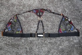 Bordelle Botanica Soft Triangle Bra and Thong SET Multi Floral Large L NWOT AW21
