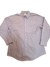 Brooks Brothers Button Down Shirt Men's 16.5 34 Purple White Gingham