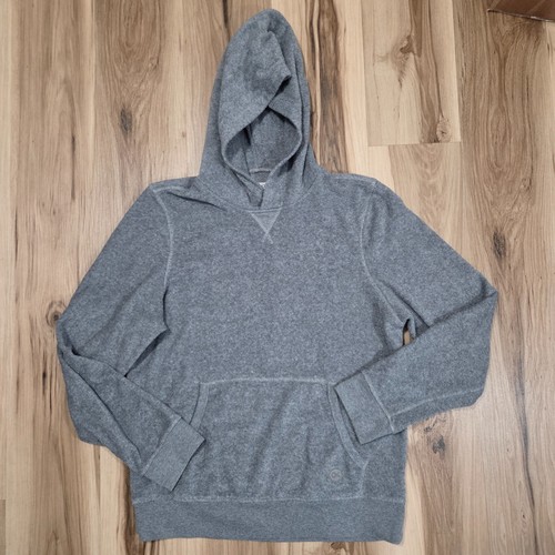 Outerknown Hightide Hoodie Mens Medium Blue Terry Cloth Pullover Organic Cotton