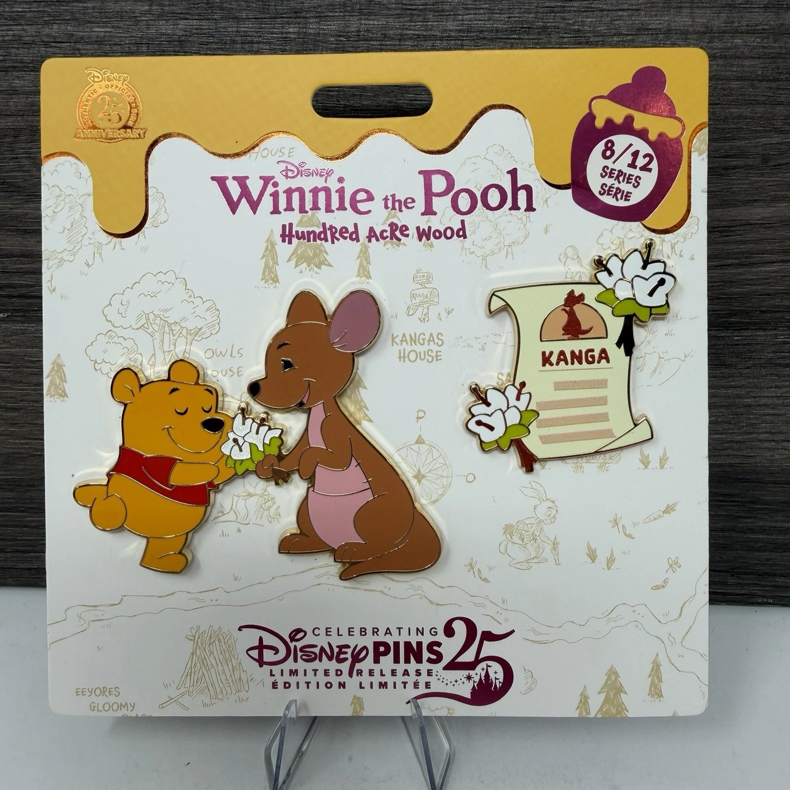 Disney Pin Winnie The Pooh & Kanga Set Hundred Acre Woods 8/12 August 176855 WDW