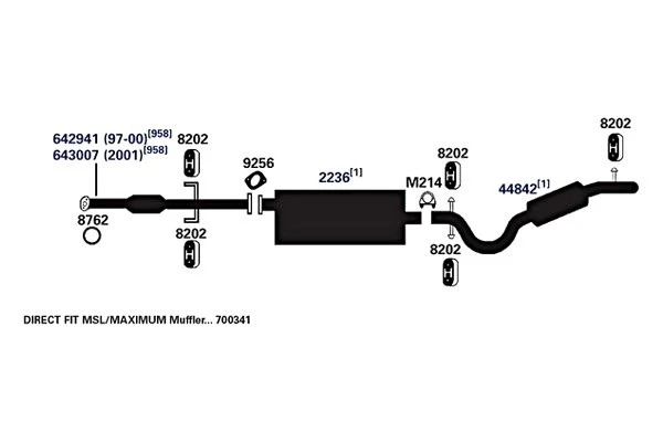 For Pontiac Montana 1999-2001 AP Exhaust 44842 Exhaust Tailpipe Foto 2 de 4
