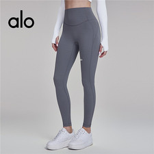 AloYoga Naked Flap Pocket Pants Reflective Printing Cycling Sports Fitness Yoga