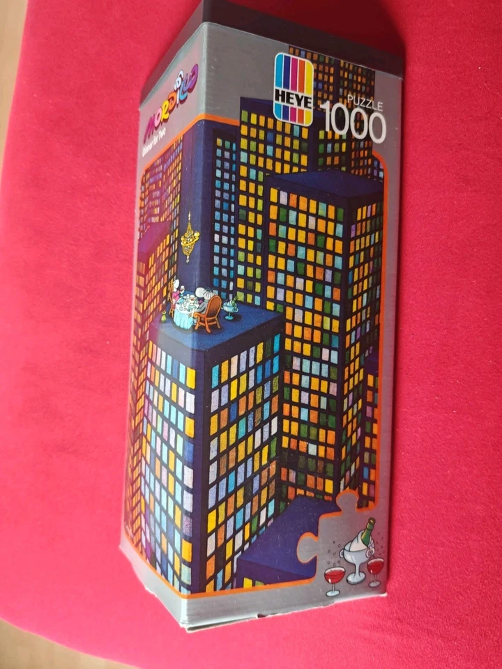 Heye Jigsaw Puzzle Mordillo "Dinner for Two" 8764, 1000 Pieces, Complete, Rare  - Image 3 of 4