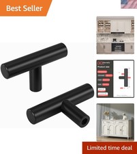 Classic Round Black Cabinet Knobs - 30 Pack Drawer Pulls for Kitchen  Bathroom