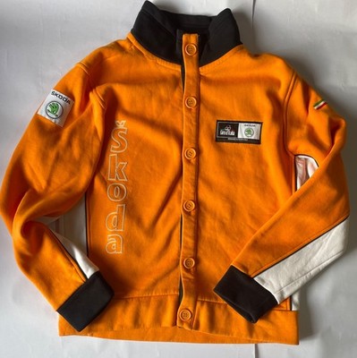RARE ŠKODA Giro d Italia 2011 Varsity Jacket XL Orange 150 Italy Collector Piece