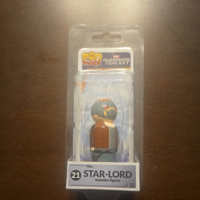 Marvel Guardians Of The Galaxy Star Lord Wooden Pin Mate Figure #21 Designer Toy