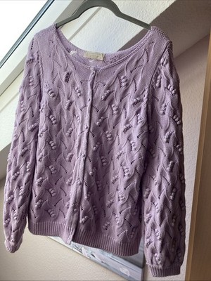 Sezane Strickjacke Flieder Gr. M 100% Baumwolle Top Zustand