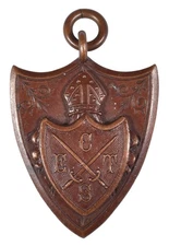 Antique Church England Temperance Society 1900 Crystal Palace Fete Fob Medal