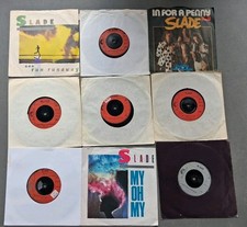 JOB LOT OF 9 X SLADE   7" VINYL SINGLES ALL LISTED AND GRADED