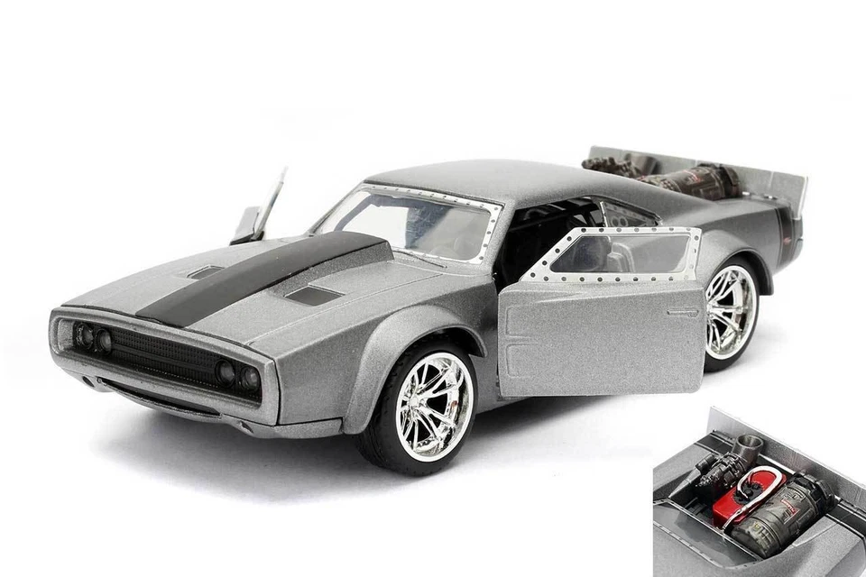 FAST FURIOUS Modellino ICE CHARGER Grigia Dom Scala 1/32 Originale JADA Toys - Immagine 2 di 4