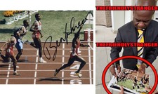 Ben Johnson signed "1988 OLYMPICS" 8x10 Photo EXACT PROOF a GOLD 100m ACOA COA